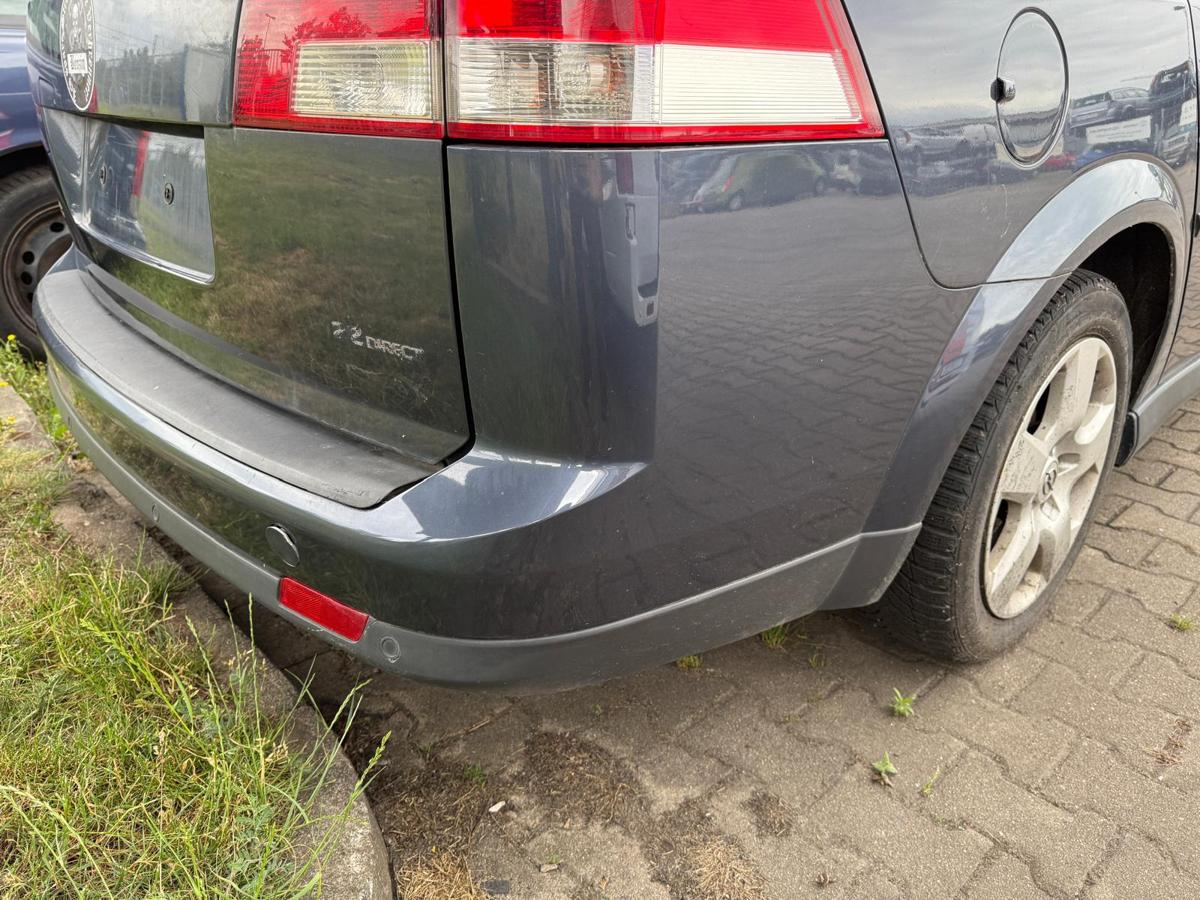 Opel Vectra C original Stoßstange Stoßfänger hinten Z168 Metroblau Caravan Facelift BJ06